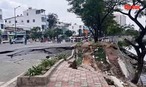 TP Hồ Chí Minh: Sạt lở gần 50m đường nằm ven kênh Tàu Hũ