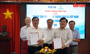 Trung tâm thông tin TTXVN khu vực phía Nam ký kết hợp tác với Khu Nông nghiệp Công nghệ cao