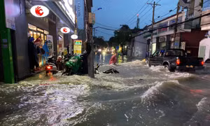 Nhiều tuyến đường ngập sâu sau mưa lớn ở TP Hồ Chí Minh 