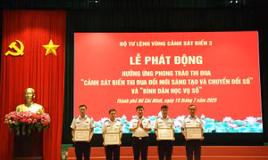 Bộ Tư lệnh Vùng Cảnh sát biển 3 phát động phong trào thi đua 'Đổi mới sáng tạo và chuyển đổi số'