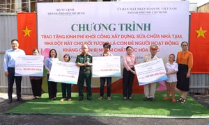 Bộ Tư lệnh TP Hồ Chí Minh hỗ trợ xây dựng 7 căn nhà cho gia đình chính sách