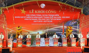 TP Hồ Chí Minh khởi công 8 công trình, dự án trọng điểm hơn 253.000 tỷ đồng