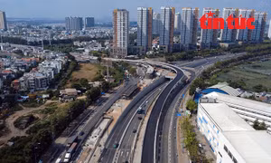 TP Hồ Chí Minh: Cận cảnh cầu vượt N3 nút giao An Phú sẵn sàng thông xe dịp 30/4