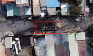 Khoảng 700 hộ mất điện, nhiều nhà dân hư hỏng do cháy xe bồn chở xăng