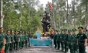 Tuổi trẻ Bộ đội Biên phòng TP Hồ Chí Minh về nguồn tại Chiến khu Rừng Sác