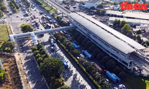 Cận cảnh 9 cây cầu bộ hành kết nối với nhà ga metro số 1