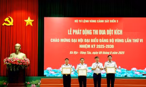 Bộ Tư lệnh Vùng Cảnh sát biển 3 phát động đợt thi đua 'Lập công dâng Đảng'