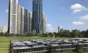 Cận cảnh trận địa pháo hoa tầm cao trước giờ khai hoả