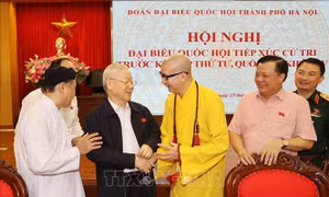 Tổng Bí thư tiếp xúc cử tri Hà Nội trước Kỳ họp thứ tư, Quốc hội khóa XV