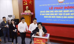 Ủy ban Trung ương MTTQ Việt Nam phân bổ 20 tỷ đồng hỗ trợ đồng bào miền Trung