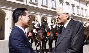 Tổng thống Italy chủ trì lễ tiễn chính thức Chủ tịch nước Võ Văn Thưởng và Phu nhân