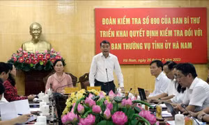 Triển khai Quyết định kiểm tra của Ban Bí thư đối với Ban Thường vụ Tỉnh ủy Hà Nam
