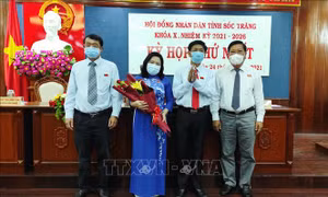 Bà Hồ Thị Cẩm Đào được bầu giữ chức Chủ tịch HĐND tỉnh Sóc Trăng khóa X