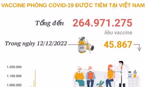 Hơn 264,971 triệu liều vaccine phòng COVID-19 đã được tiêm tại Việt Nam