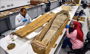 Ai Cập bắt đầu phục chế quan tài mạ vàng của Pharaoh Tutankhamun