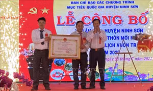 Xã miền núi Lâm Sơn của Ninh Thuận được công nhận đạt chuẩn nông thôn mới