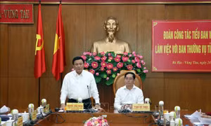 Đoàn Công tác Tiểu ban Văn kiện Đại hội XIV làm việc tại Bà Rịa-Vũng Tàu