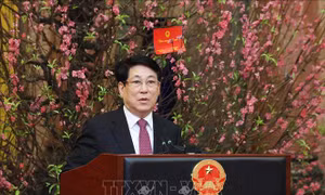Chủ tịch nước Lương Cường gặp mặt đầu Xuân với cán bộ Văn phòng Chủ tịch nước