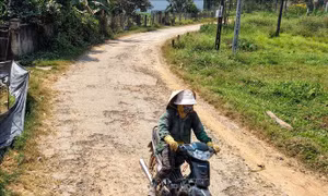 Đường ĐH09 tại Quảng Ngãi xuống cấp nghiêm trọng