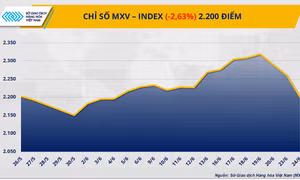 Chỉ số MXV-Index rơi xuống vùng thấp nhất kể từ đầu tháng 6 