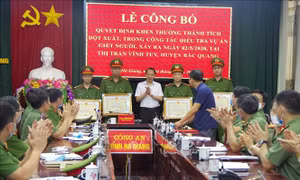 Khen thưởng các đơn vị điều tra, khám phá nhanh vụ giết chủ nhà nghỉ ở Hà Giang