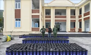 Triệt phá vụ vận chuyển 1.364 bình khí cười trên biển