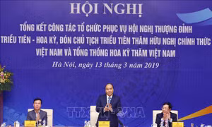 Thủ tướng chủ trì họp tổng kết công tác tổ chức, phục vụ Hội nghị thượng đỉnh Mỹ - Triều Tiên