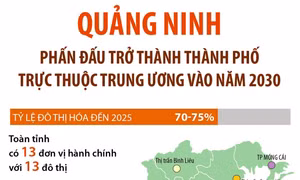 Quảng Ninh phấn đấu trở thành thành phố trực thuộc Trung ương vào năm 2030