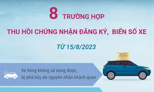 8 trường hợp thu hồi chứng nhận đăng ký, biển số xe từ 15/8/2023