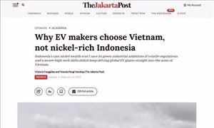 Báo Indonesia: Việt Nam có lợi thế trong cuộc đua hút đầu tư xe điện