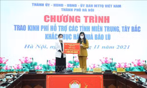 Hà Nội hỗ trợ 7 tỉnh miền Trung và Tây Bắc khắc phục hậu quả bão lũ