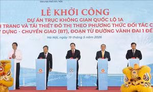 Chủ tịch Quốc hội dự Lễ khởi công dự án mở rộng Quốc lộ 1A đoạn qua TP Hà Nội