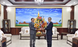 Đại sứ Việt Nam chúc mừng 68 năm Ngày thành lập Đảng NDCM Lào
