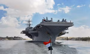 Tàu sân bay Mỹ đi qua kênh đào Suez giữa lúc căng thẳng với Iran