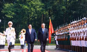 Thủ tướng Phạm Minh Chính chủ trì Lễ đón Thủ tướng Trung Quốc Lý Cường thăm chính thức Việt Nam
