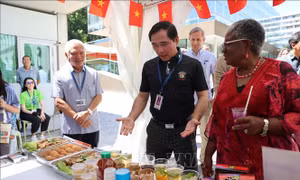 Nhộn nhịp gian hàng của Việt Nam tại WTO Open Day 2026