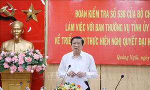 Đoàn Kiểm tra 538 của Bộ Chính trị làm việc tại Quảng Ngãi