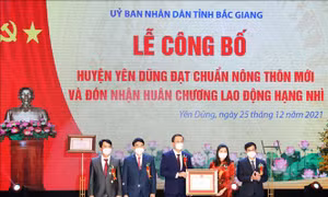 Bắc Giang: Lễ công bố huyện Yên Dũng đạt chuẩn nông thôn mới