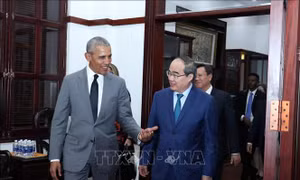 Bí thư Thành ủy TP Hồ Chí Minh tiếp cựu Tổng thống Hoa kỳ Barack Obama
