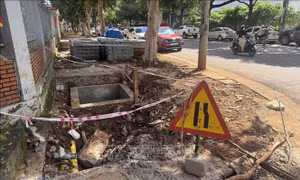 Nhếch nhác trong thi công dự án nâng cấp hạ tầng đường nội thị ở Đắk Lắk