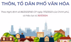 Quy định mới về khung tiêu chuẩn xét tặng Thôn, Tổ dân phố Văn hóa