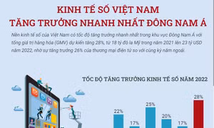 Kinh tế số Việt Nam tăng trưởng nhanh nhất Đông Nam Á