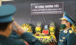 Cấp bằng 'Tổ quốc ghi công' cho Thiếu tá, phi công Trần Ngọc Duy
