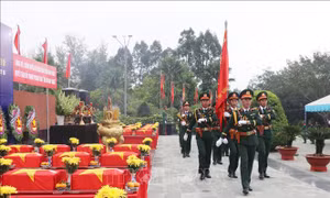 Bình Phước: Truy điệu, an táng 89 hài cốt liệt sĩ