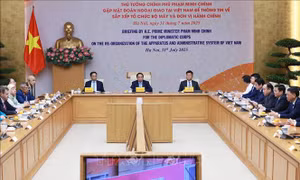 Thủ tướng gặp mặt Đoàn Ngoại giao tại Việt Nam để thông tin về sắp xếp tổ chức bộ máy
