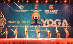 Kỷ niệm 10 năm ngày Quốc tế Yoga tại Hải Dương