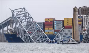 Vụ sập cầu ở Mỹ: Bang Maryland mở kênh tạm thời tại khu vực tai nạn
