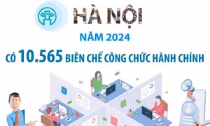 Năm 2024, Hà Nội có 10.565 biên chế công chức hành chính