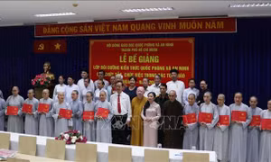 Bồi dưỡng kiến thức quốc phòng và an ninh cho chức sắc, chức việc các tôn giáo