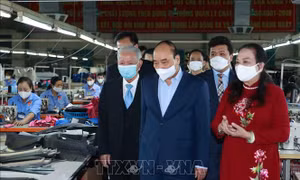 Chủ tịch nước Nguyễn Xuân Phúc thăm các doanh nghiệp tiêu biểu do người cao tuổi quản lý, điều hành